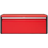 Brabantia 484025 - Caja de pan con tapa abatible- Rojo (Passion Red)- 46.5 x 25 x 18.7 cm